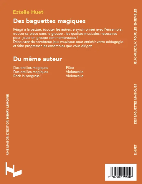 dos de couverture des baguettes magique mis een page