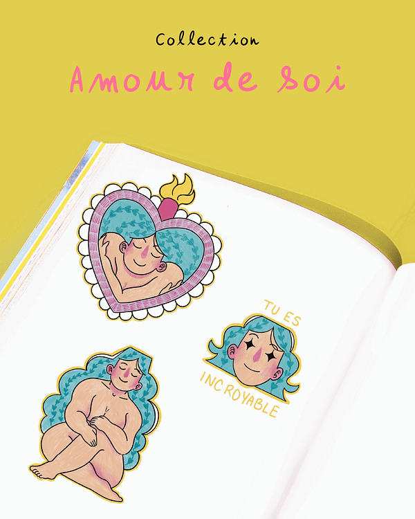 lot de sticker amour de soi