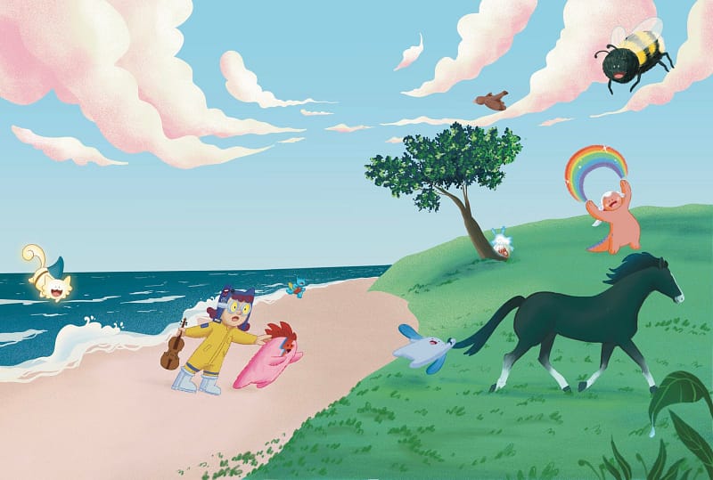 illustration cheval mer