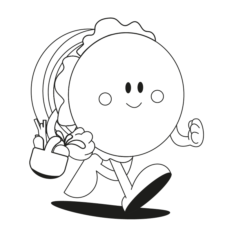 logo mascotte burger