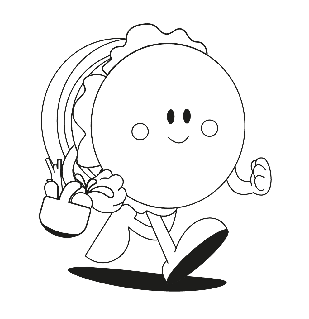 logo mascotte burger